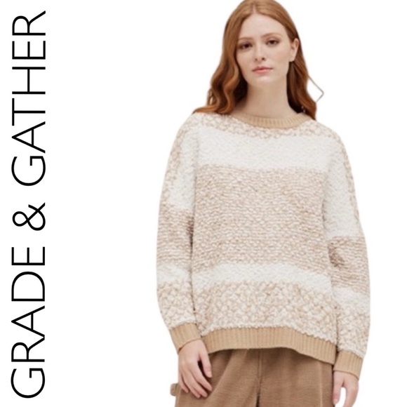 grade & gather Sweaters - 679:  GRADE & GATHER NWT SWEATER SAND